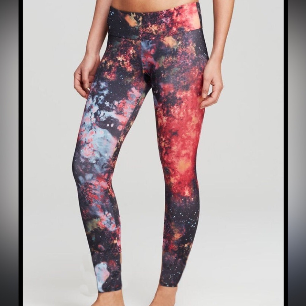 Onzie Galaxy Print Hot Yoga Legging S/M Tights Full Length
